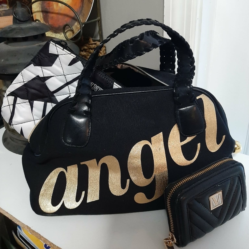 VICTORIA'S SECRET "Angel" Bowler Bag 3 Pc Set
